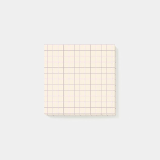 Design-Office für Soft Grids mit Creme Checkered P Post-it Klebezettel (Vorderseite)