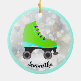 Design-Ornament des Skate Lime Green Roller Keramik Ornament