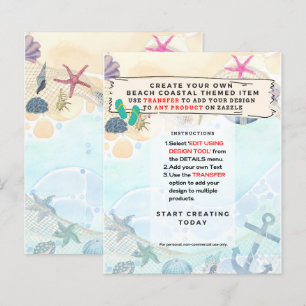 Design Own Beach Coast Nautical Event Einladung