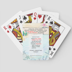 Design Own Beach Coastal nautical Spielkarten