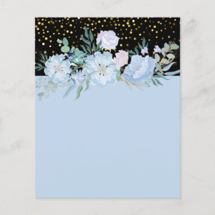 Design Own Blue Floral Business oder Event Station Flyer
