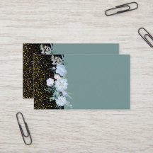 Design Own Blue Floral Business oder Event Station