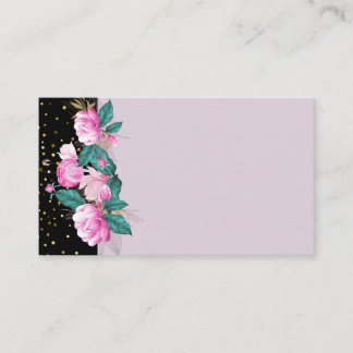 Design Own Pink Floral Event Business Stationery Visitenkarte
