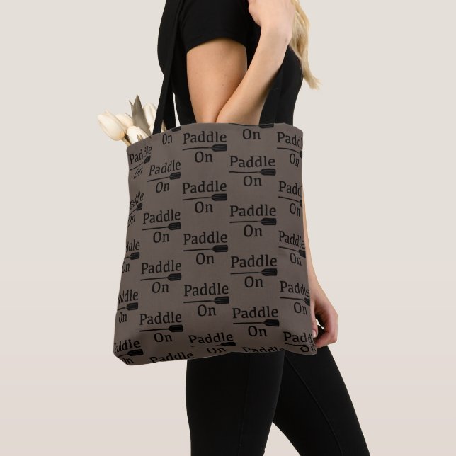 Design-Paddel - Volldrucktasche, Mittel Tasche (Von Nahem)