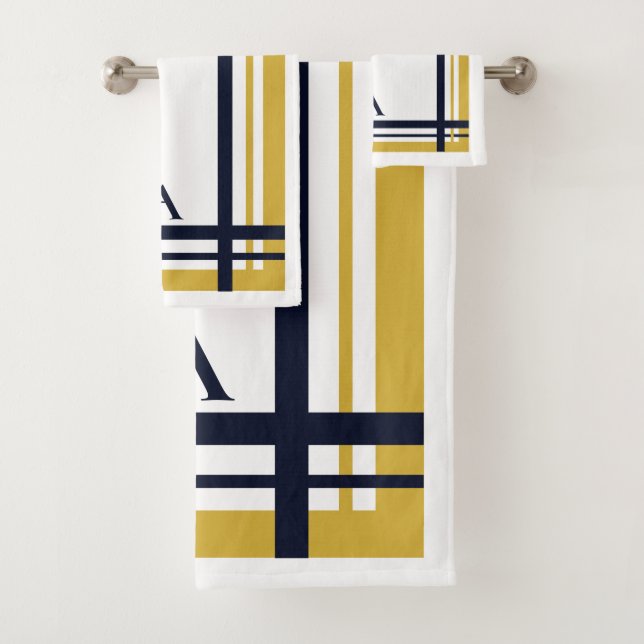 Design personnalisé Gold et Navy (En situation)