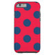 Design Polka Dot (rot & blau) Case-Mate iPhone Hülle (Rückseite)