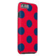 Design Polka Dot (rot & blau) Case-Mate iPhone Hülle (Rückseite/Rechts)