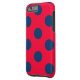 Design Polka Dot (rot & blau) Case-Mate iPhone Hülle (Rückseite Links)
