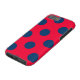 Design Polka Dot (rot & blau) Case-Mate iPhone Hülle (Oberseite)