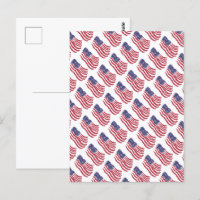 Design-Postkarte für das rote blaue Flag