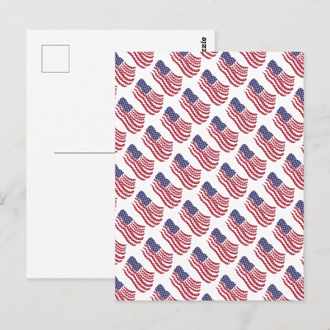 Design-Postkarte für das rote blaue Flag Postkarte (Vorne/Hinten)