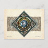 Design-Postkarte für keltische Knüpfarbeiten