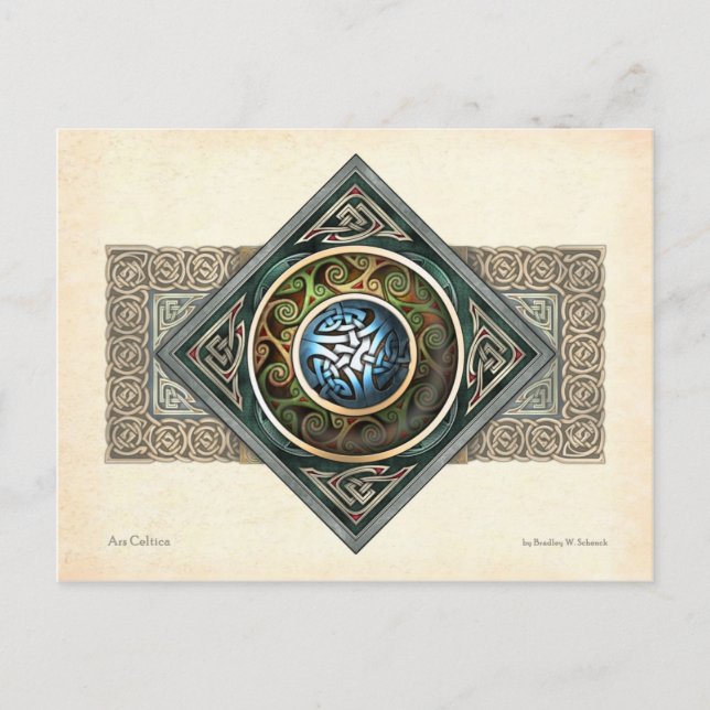 Design-Postkarte für keltische Knüpfarbeiten Postkarte (Vorderseite)