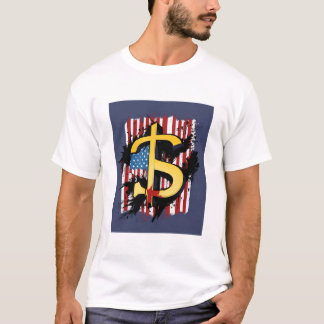 design pour t-shirt Un signe dollar avec une morsu