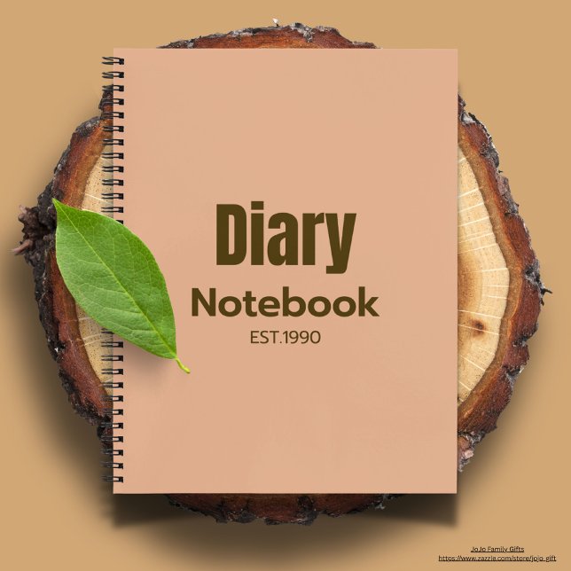 Design professionnel moderne joli journal rose chi (Modern diary notebook in pink background)