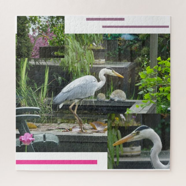 Design Rätsel: Graureiher (Vertikal)