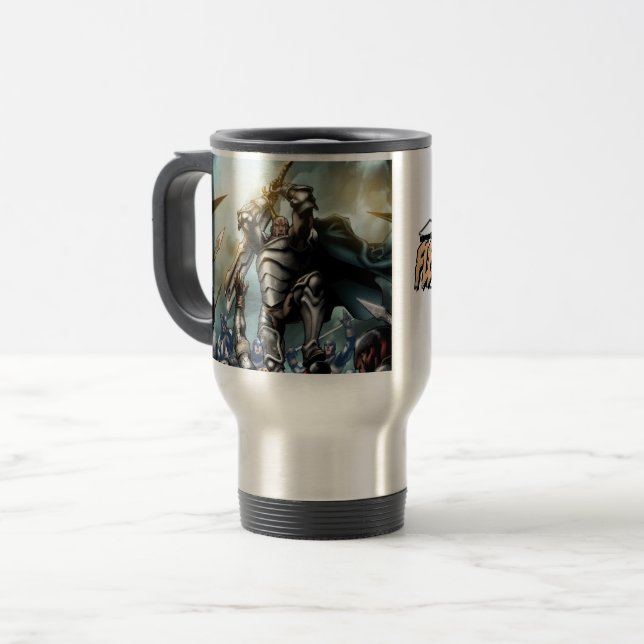 Design-Reisetasche aus Fleisch und Stahl V1 Reisebecher (Vorderseite Links)