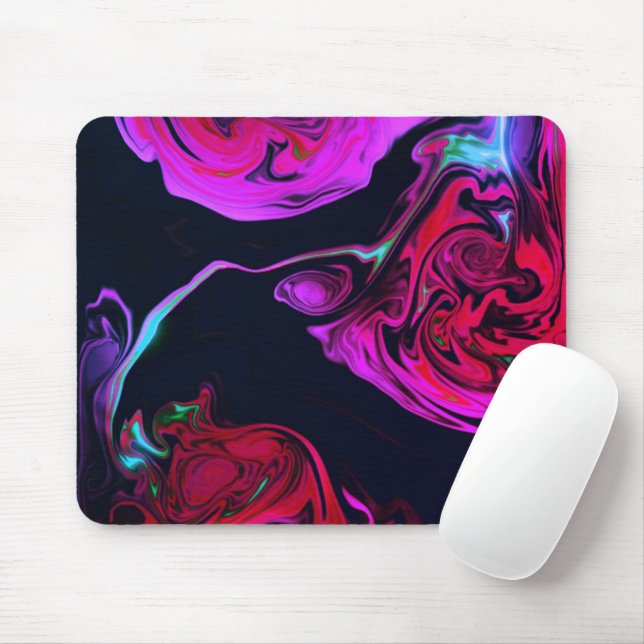 Design rosa Wirbel Mousepad (Mit Mouse)