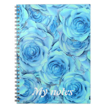 Design rose opulent en carnet turquoise
