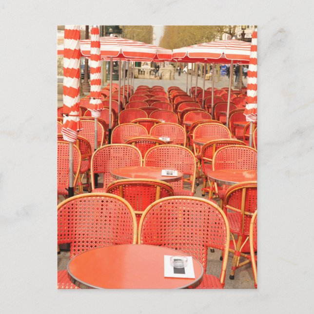 Design roter Tische Postkarte (Vorderseite)