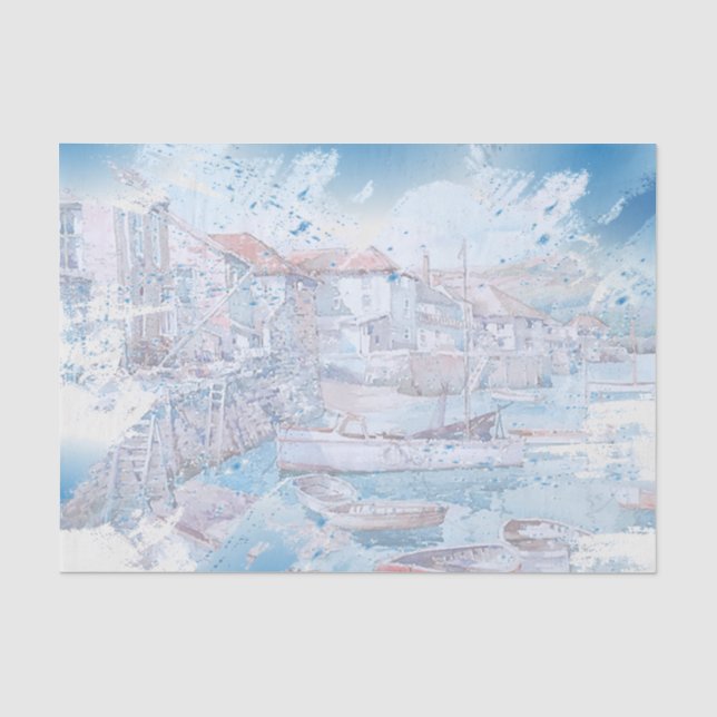 Design-Serie 3 für den Hafen von Nautic Seidenpapier (Vorderseite)