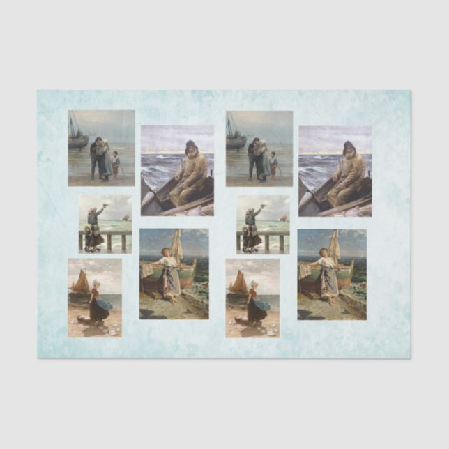 Design-Serie Nautical Harbor 12 Seidenpapier (Vorderseite)