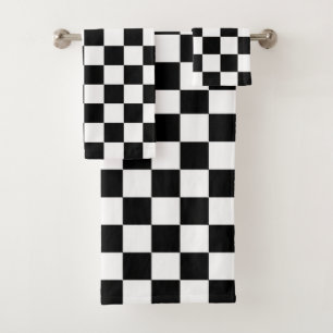 Design-Set für das Schachbrett von Race Car Badhandtuch Set
