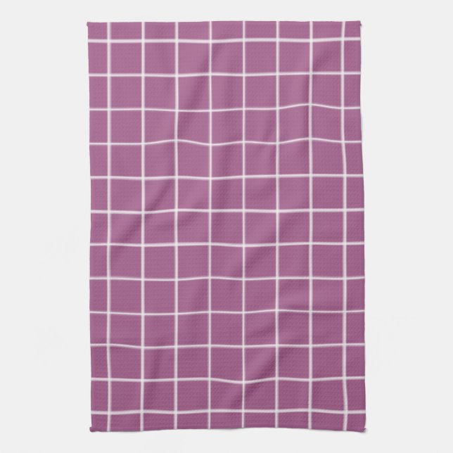 Design simple Plaid Carré Motif serviette de cuisi (Vertical)