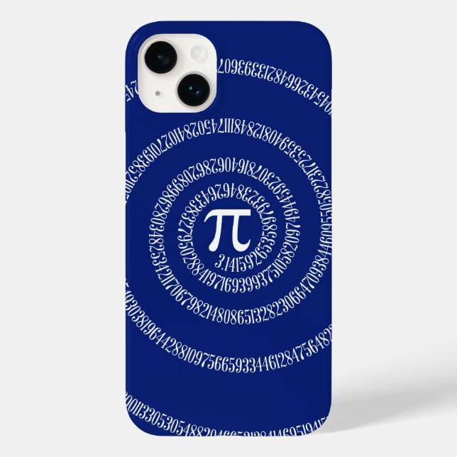 Design Spirale für Pi auf Navy Blue Case-Mate iPhone 14 Plus Hülle (Rückseite)