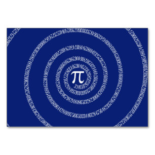 Design Spirale für Pi auf Navy Blue Tischnummer