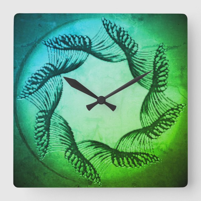 Design-STIL der Wall-Uhr Quadratische Wanduhr (Vorderseite)