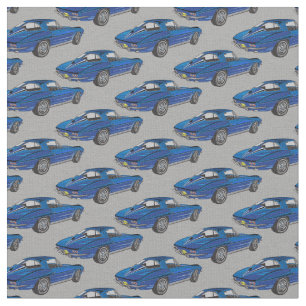 Design-Stoff für blaue Korvette Stoff