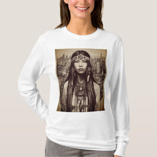 Design T-shirt de la Linework amérindienne