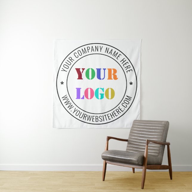 Design-Tapisserie für kundenspezifische Firmenlogo Wandteppich (Beispiel)
