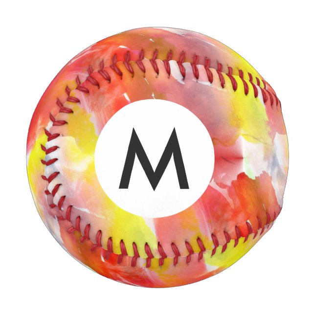 Design Textur Wasserfarben Hintergrund Baseball (Vorderseite Links)
