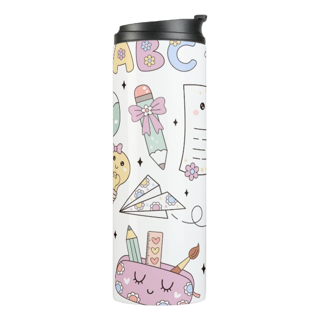 Design-Thema der Groovy School Thermosbecher (Nach links gedreht)