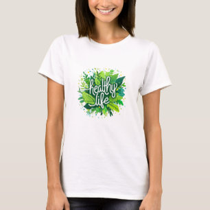Design-Thema "Frauen im T - Shirt für gesundes Leb