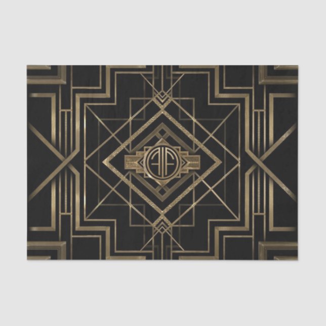 Design-Tissue Paper von Classy Art Deco Gatsby aus Seidenpapier (Vorderseite)