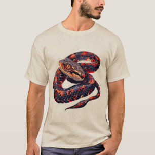 Design très effrayant de t-shirt serpent