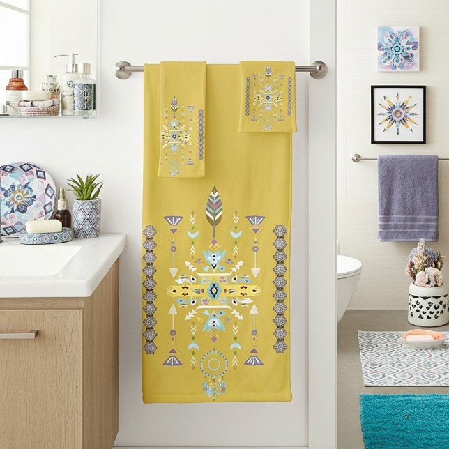 Design tribal jaune et vert (Créateur téléchargé)