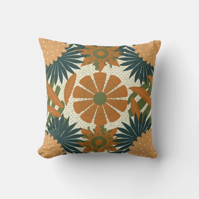 Design tropischer Blume im Regenwald Kissen (Vorderseite)