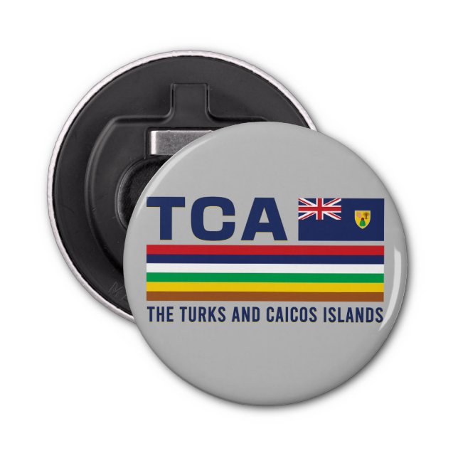 Design Turks und Caicos ISO Alpha 3 Flaschenöffner (Vorderseite)
