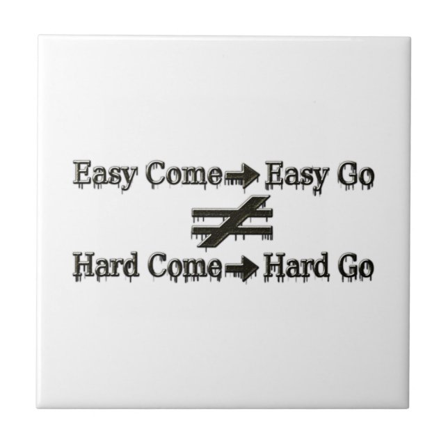 Design über einfache Arbeit und harte Arbeitsbezie Fliese (Vorderseite)