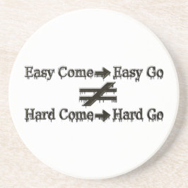 Design über einfache Arbeit und harte Arbeitsbezie Getränkeuntersetzer