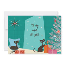 Design-Urlaubskarte Mitte des Jahrhunderts