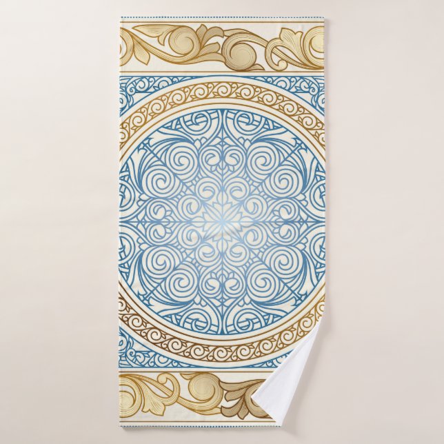 Design vintage doré (Serviette de bain)
