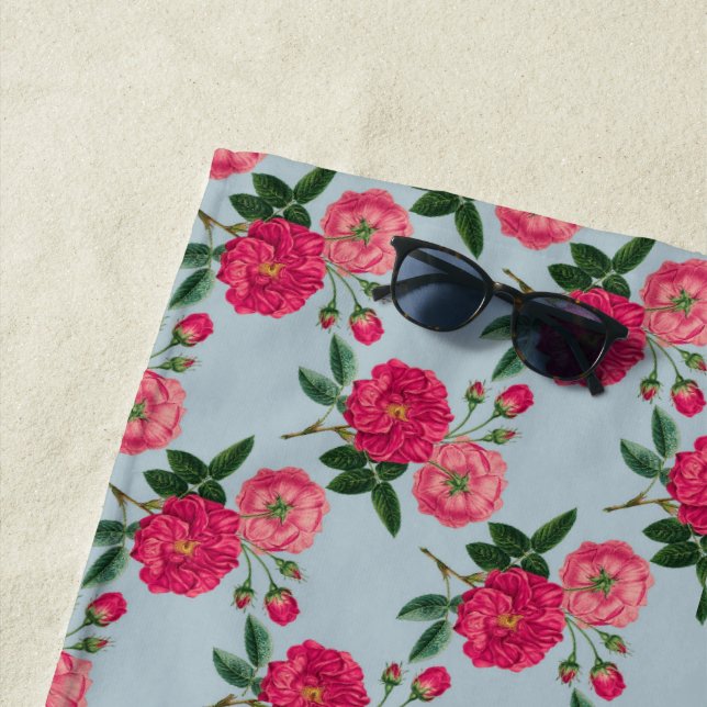 Design Vintager Rose Strandtuch (Beispiel)