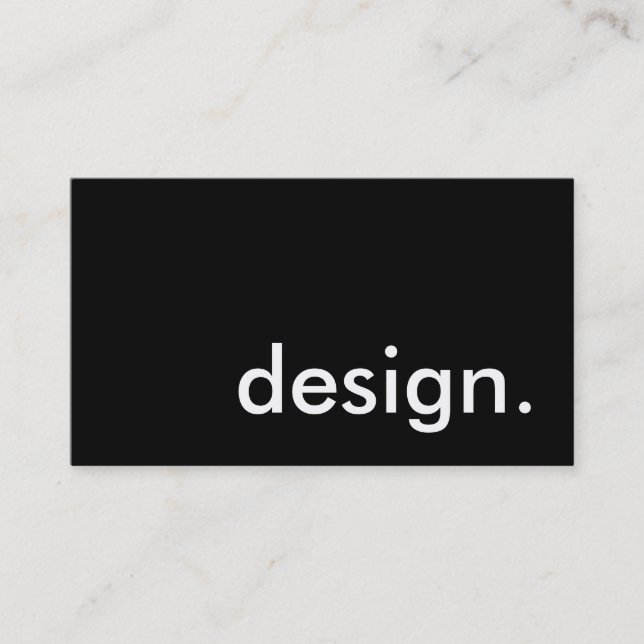 design. visitenkarte (Vorderseite)