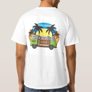 Design von Beach Van und Palm Tree T-Shirt