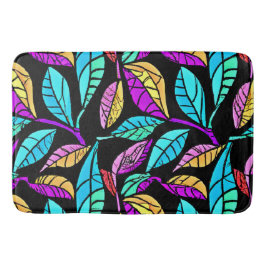 Design von Blätter aus festem Glas Badematte